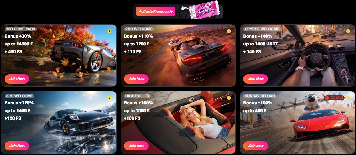 DaytonaSpin Casino Bonuses